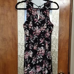Lush floral wrap dress